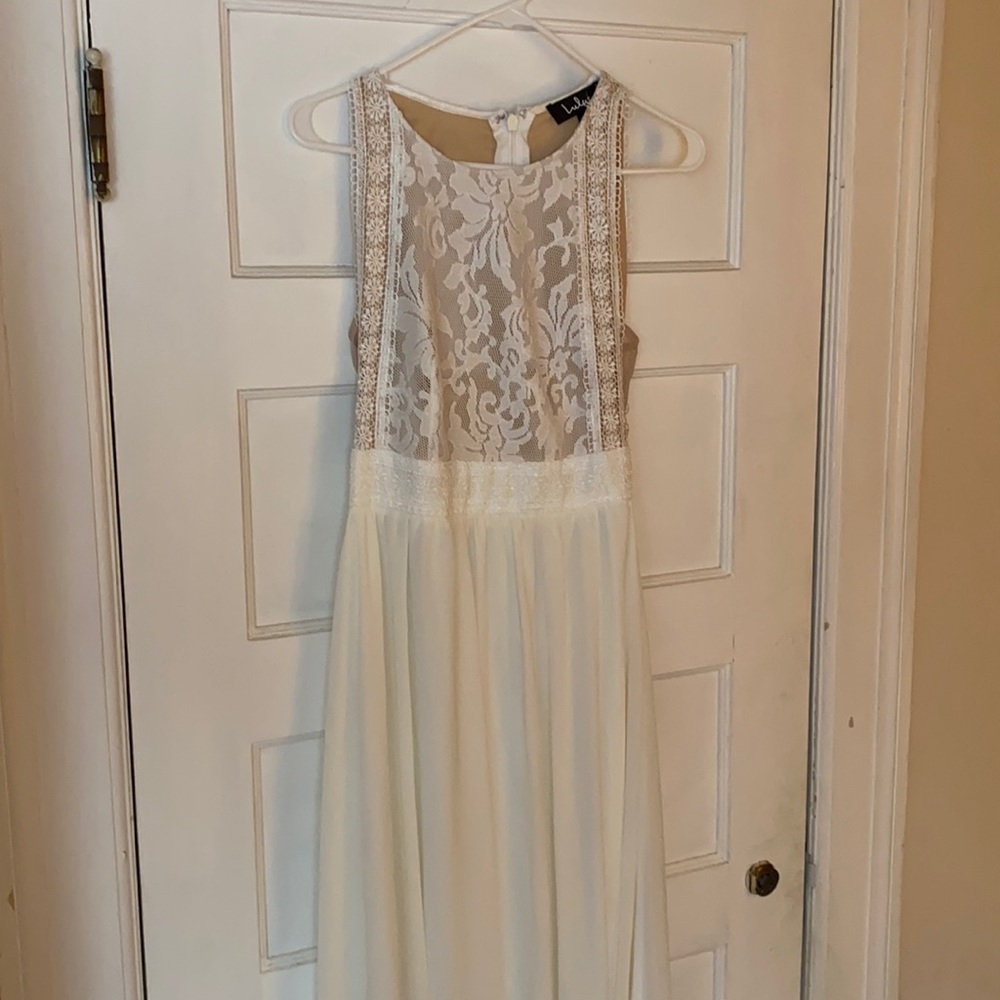 White formal maxi dress